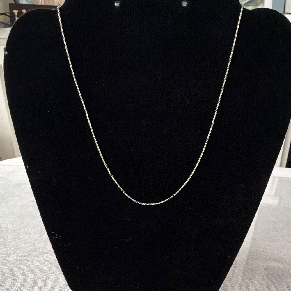 Tiffany & Co Sterling Silver 925 Cable Trace Link Chain Necklace 16 Inch